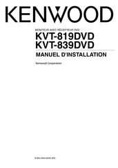 Kenwood KVT-819DVD Manuel D'installation