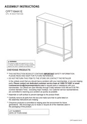Cheyenne Products CPFT1644A1E Instructions D'assemblage