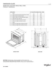 Whirlpool WOES5030L Guide De Dimensions