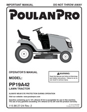 Poulan Pro PP19A42 Manuel De L'opérateur