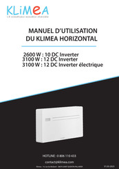 KLiMEA 2090 W Manuel D'utilisation