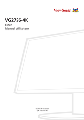 ViewSonic VG2756-4K Manuel Utilisateur