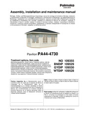 Lemeks Palmako PA44-4730 Assemblage, Manuel De Montage Et D'entretien