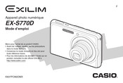 Casio EXILIM EX-S770D Mode D'emploi