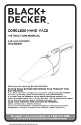 Black & Decker HNV215BW52 Manuel D'instructions