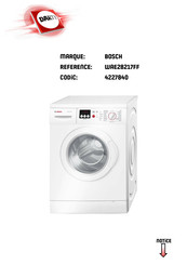 Bosch WAE28211FF Notice D'utilisation Et D'installation