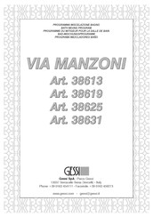 Gessi VIA MANZONI 38619 Manuel D'installation