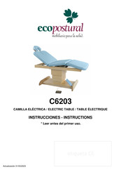 ECOPOSTURAL C6203 Instructions