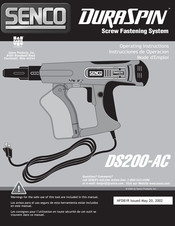 Senco DuraSpin DS200-AC Mode D'emploi