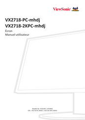 ViewSonic VX2718-2KPC-mhdj Manuel Utilisateur
