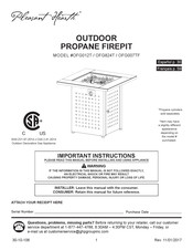 Pleasant Hearth OFG007TF Instructions Importantes