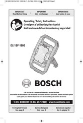 Bosch GLI18V-1900N Consignes D'utilisation/De Sécurité