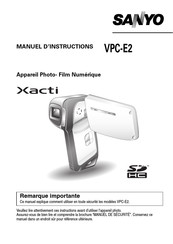 Sanyo Xacti VPC-E2 Manuel D'instructions