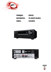 Onkyo TX-SR373 Mode D'emploi