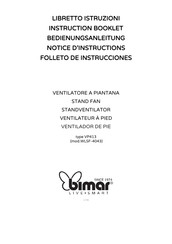 Bimar VP413 Notice D'instructions