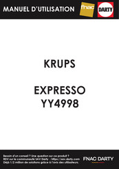 Krups Nescafe Dolce Gusto INFINISSIMA YY4998FD Mode D'emploi