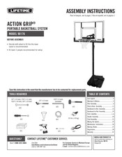 Lifetime ACTION GRIP 90176 Instructions D'assemblage
