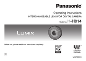 Panasonic LUMIX H-H014 Instructions D'utilisation