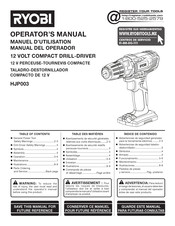 Ryobi HJP003 Manuel D'utilisation