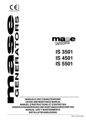 Mase Generators IS 5501 Manuel D'instructions Et D'entretien