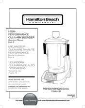 Hamilton Beach Commercial HBF900 Serie Manuel D'utilisation