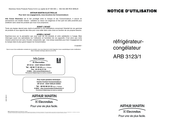 Electrolux ARTHUR MARTIN ARB 3123/1 Notice D'utilisation