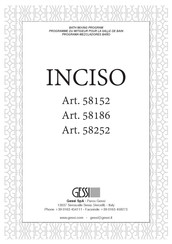 Gessi Inciso 58252 Instructions D'installation