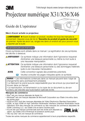 3M X36 Guide De L'opérateur