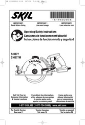 Skil SHD77M Consignes De Fonctionnement/Sécurité