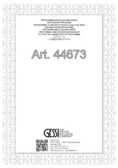 Gessi ANELLO 44673 Instructions D'installation