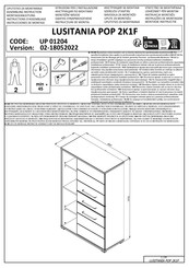 Dedeman LUSITANIA POP 2K1F Instructions D'assemblage