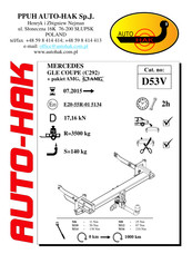 AUTO-HAK D53V Instructions De Montage