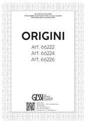 Gessi ORIGINI 66226 Instructions D'installation