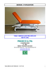 FRANCO & Fils TF1-495 Manuel D'utilisation