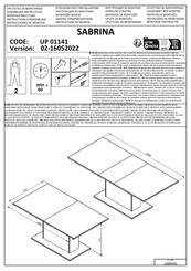 Home affaire SABRINA UP 01141 Instructions D'assemblage