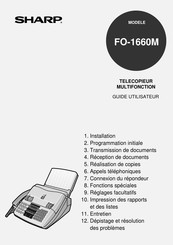 Sharp FO-1660M Guide Utilisateur