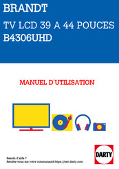 Brandt B4306UHD LED Notice D'utilisation