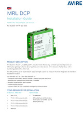 AVIRE AC-2CD00-100-F-20-000 Guide D'installation