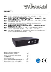 Velleman DVR16T2 Guide D'installation Rapide
