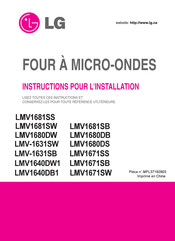 LG LMV1680DW Instructions Pour L'installation