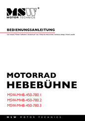 MSW Motor Technics MSW-MHB-450-780.3 Manuel D'utilisation