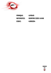 Lenovo ideapad 320S Série Guide De L'utilisateur