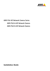 Axis P3215-VE Guide D'installation