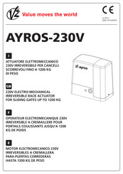 V2 AYROS 800-230V Mode D'emploi