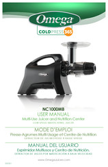 Omega COLDPRESS 365 NC1000MB Mode D'emploi