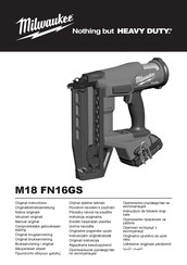 Milwaukee M18 FN16GS Notice Originale