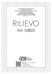 Gessi RILIEVO 33823 Manuel D'installation