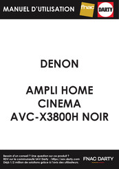 Denon AVC-X3800H Manuel De L'utilisateur