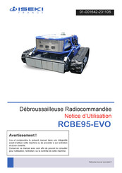 Iseki RCBE95-EVO Notice D'utilisation