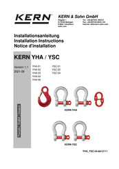 KERN YHA-01 Notice D'installation